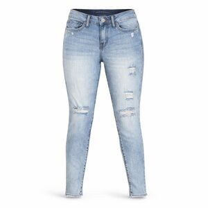 Rock & Republic Distressed Skinny Jeans Light Wash Size 4 Cropped Fit